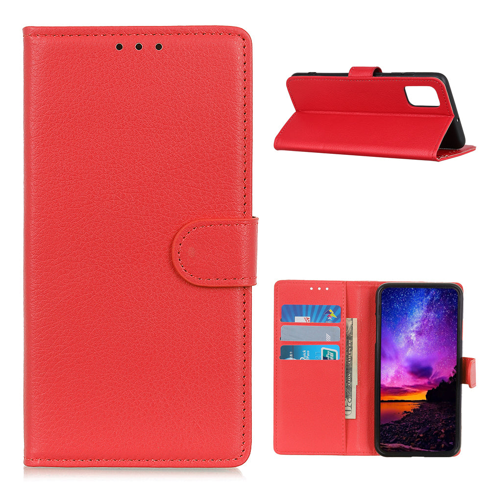 Phone Cover for OnePlus 9 (EU / US Version) Classic Litchi Texture Wallet Stand Leather Case