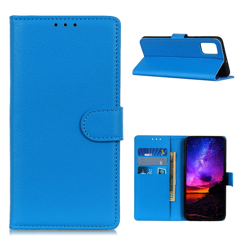 Phone Cover for OnePlus 9 (EU / US Version) Classic Litchi Texture Wallet Stand Leather Case