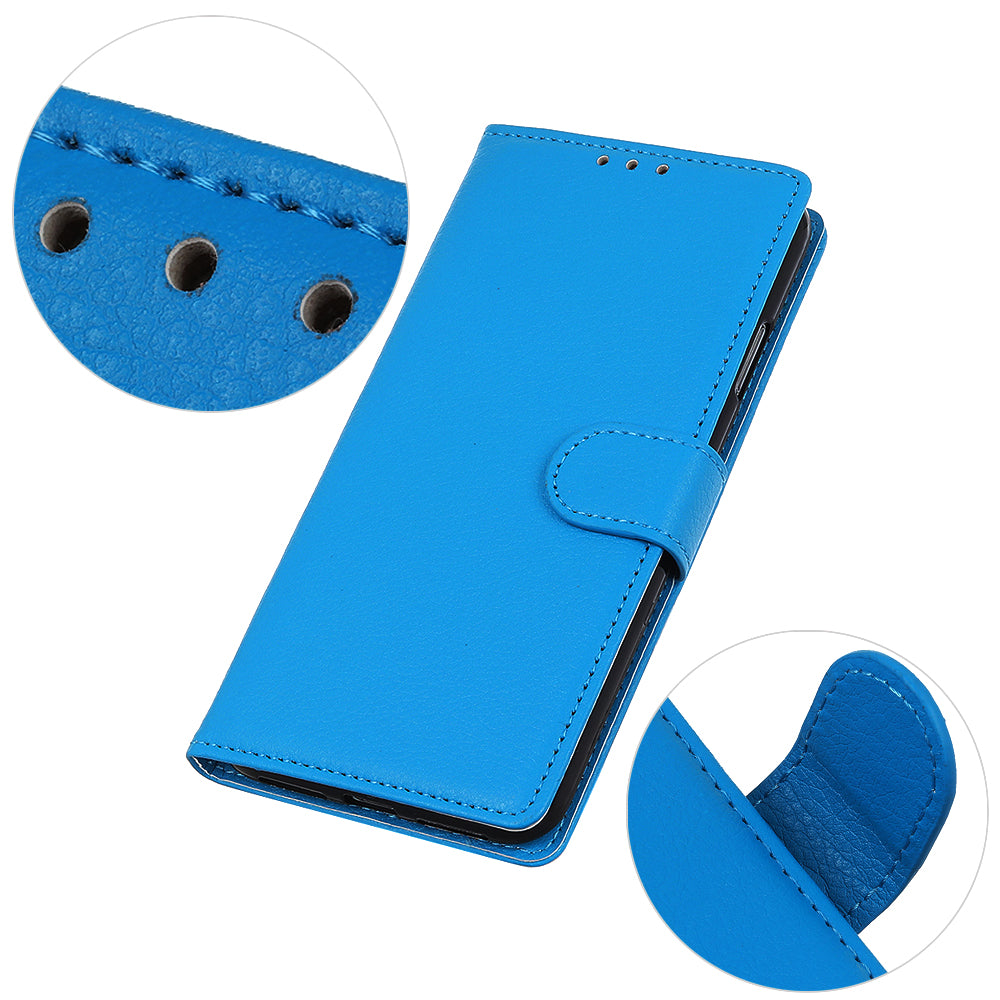 Phone Cover for OnePlus 9 (EU / US Version) Classic Litchi Texture Wallet Stand Leather Case