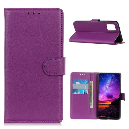 Phone Cover for OnePlus 9 (EU / US Version) Classic Litchi Texture Wallet Stand Leather Case