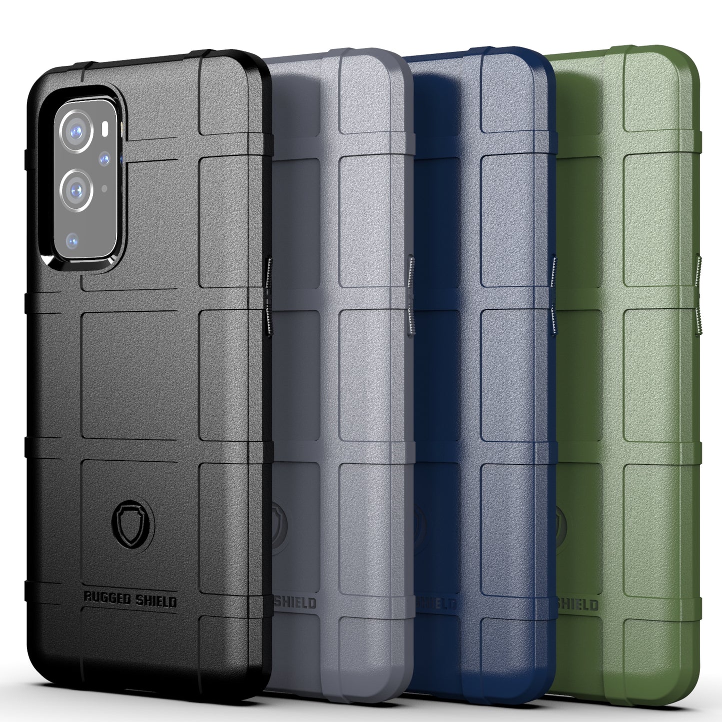 Case for OnePlus 9 Pro Shock-proof Rugged Square Grid Skin TPU Back Shell