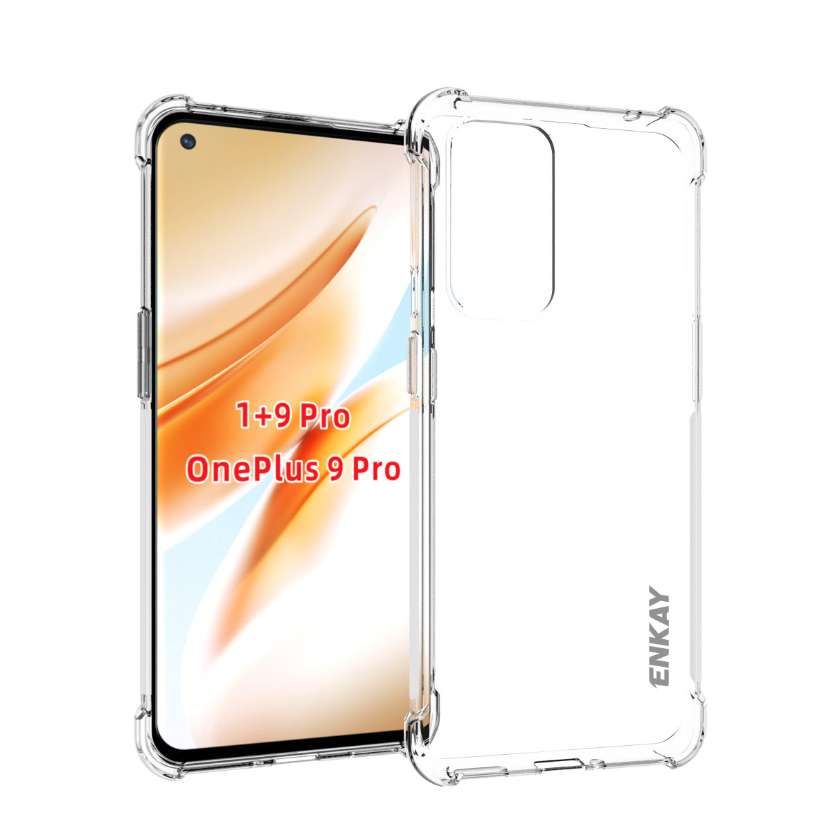 HAT PRINCE ENKAY ENK-PC100 Anti-slip 4 Corners Cushion Shockproof Sheer TPU Cover for OnePlus 9 Pro