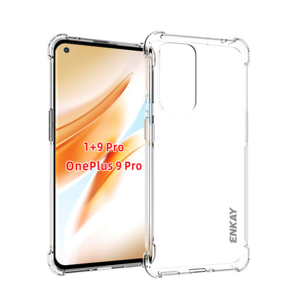 HAT PRINCE ENKAY ENK-PC100 Anti-slip 4 Corners Cushion Shockproof Sheer TPU Cover for OnePlus 9 Pro