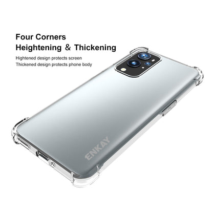 HAT PRINCE ENKAY ENK-PC100 Anti-slip 4 Corners Cushion Shockproof Sheer TPU Cover for OnePlus 9 Pro