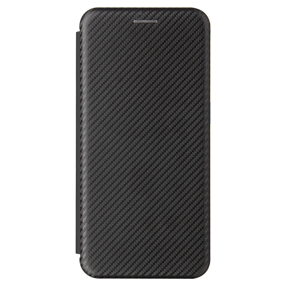 For OnePlus 9 (EU / US Version) Carbon Fiber Magnetic Suction Leather Shell with Card Holder