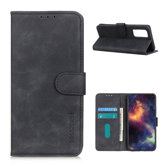 KHAZNEH Retro Style Folio Flip Leather Mobile Phone Wallet Stand Cover Case for OnePlus 9 Pro