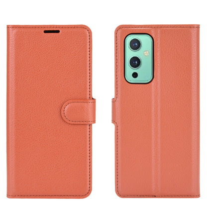 Wallet Design Litchi Texture Leather Phone Stand Cover Protector for OnePlus 9 (EU / US Version)