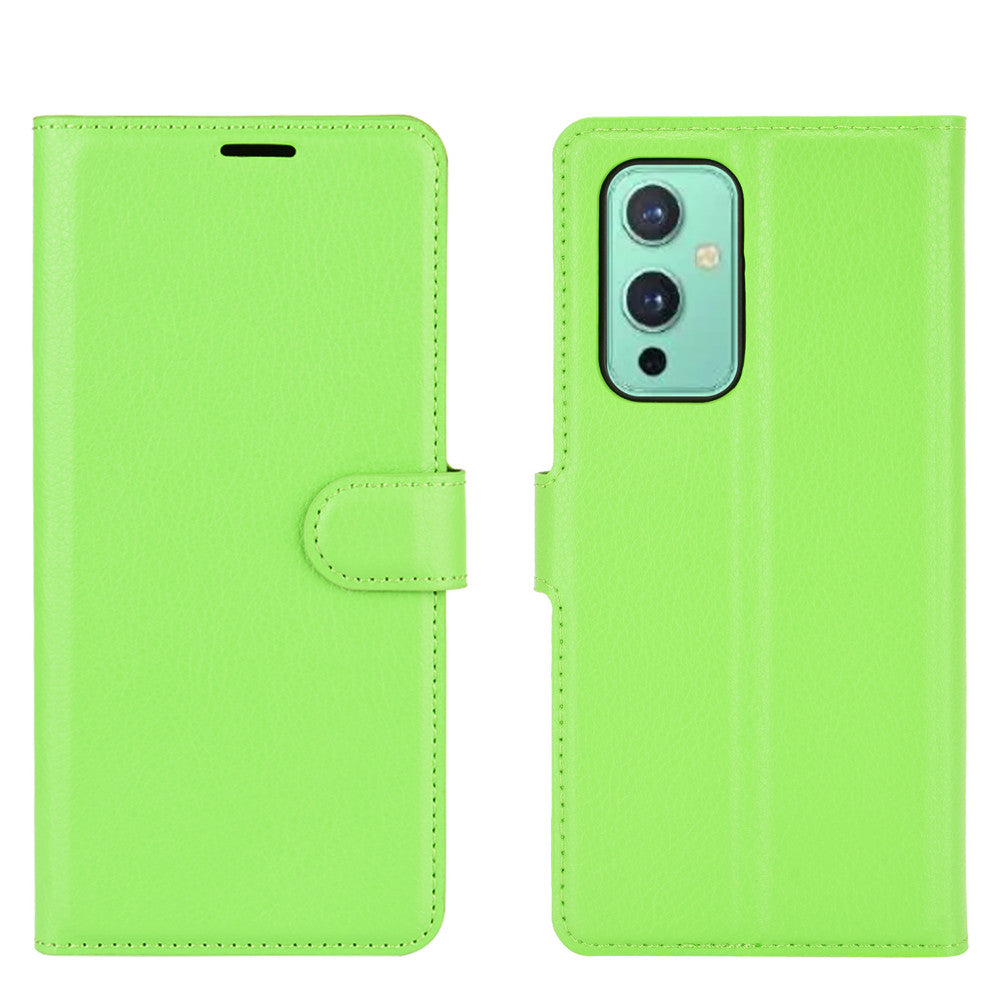 Wallet Design Litchi Texture Leather Phone Stand Cover Protector for OnePlus 9 (EU / US Version)