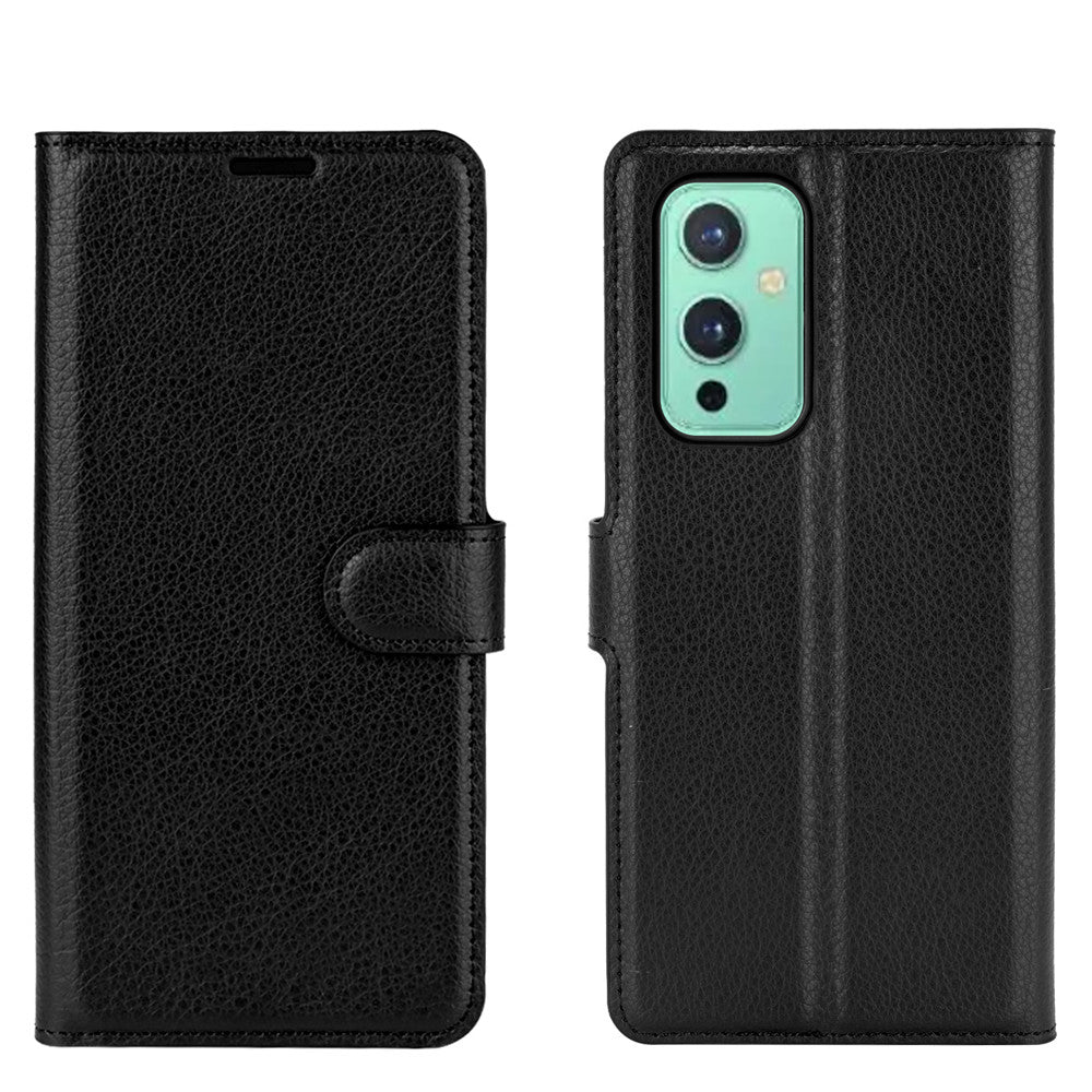 Wallet Design Litchi Texture Leather Phone Stand Cover Protector for OnePlus 9 (EU / US Version)