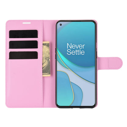 Wallet Design Litchi Texture Leather Phone Stand Cover Protector for OnePlus 9 (EU / US Version)