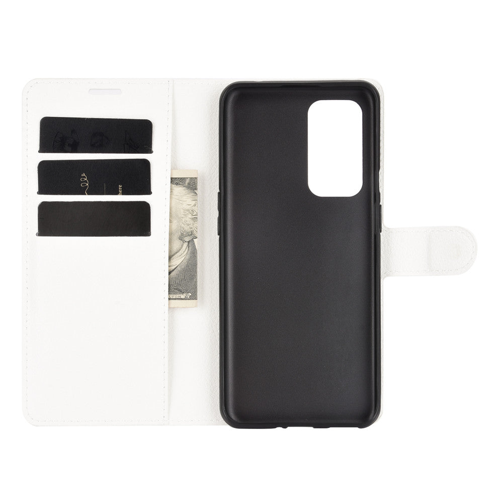 Wallet Design Litchi Texture Leather Phone Stand Cover Protector for OnePlus 9 (EU / US Version)