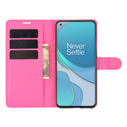 Wallet Design Litchi Texture Leather Phone Stand Cover Protector for OnePlus 9 (EU / US Version)