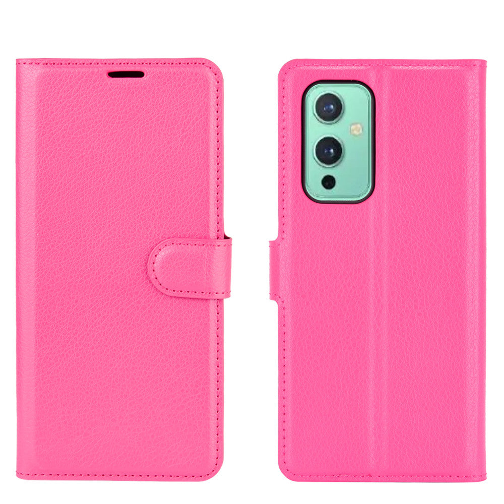 Wallet Design Litchi Texture Leather Phone Stand Cover Protector for OnePlus 9 (EU / US Version)