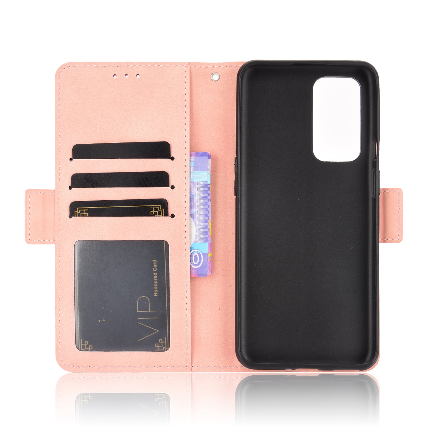 Leather Phone Wallet Design Stand Feature Protective Cover Case with Multiple Card Slots for OnePlus 9 (EU / US Version)