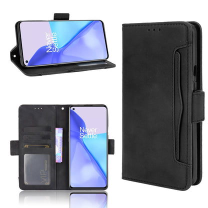 Leather Phone Wallet Design Stand Feature Protective Cover Case with Multiple Card Slots for OnePlus 9 (EU / US Version)