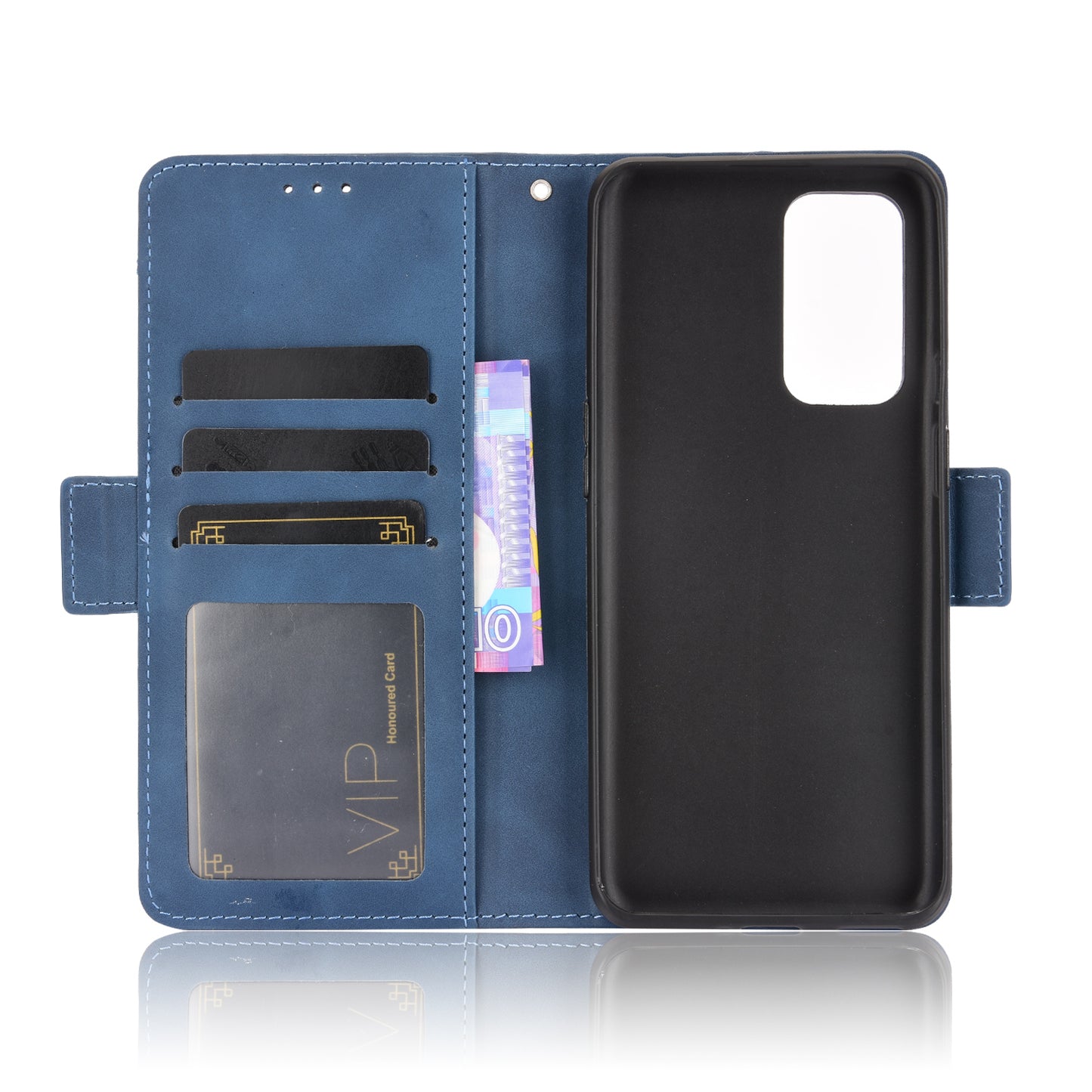 Leather Phone Wallet Design Stand Feature Protective Cover Case with Multiple Card Slots for OnePlus 9 (EU / US Version)