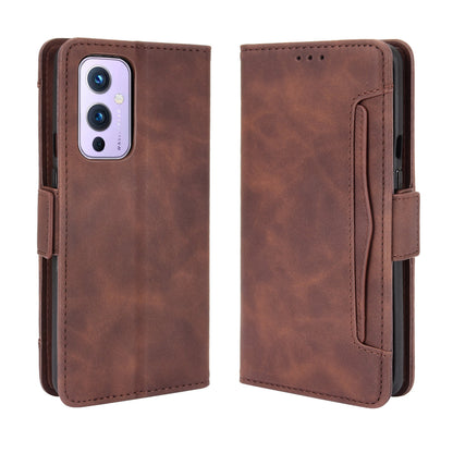 Leather Phone Wallet Design Stand Feature Protective Cover Case with Multiple Card Slots for OnePlus 9 (EU / US Version)