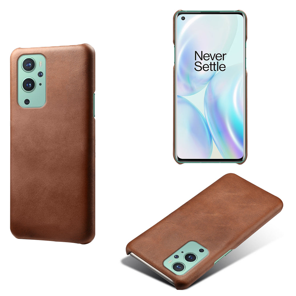 KSQ PU Leather Coated PC Phone Case for OnePlus 9 (EU / US Version) Protector Shell