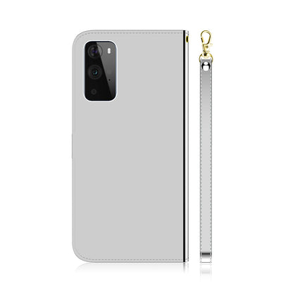 Mirror-like Surface Wallet Stand Leather Case for OnePlus 9 (EU / US Version)