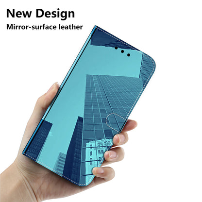 Mirror-like Surface Wallet Stand Leather Case for OnePlus 9 (EU / US Version)