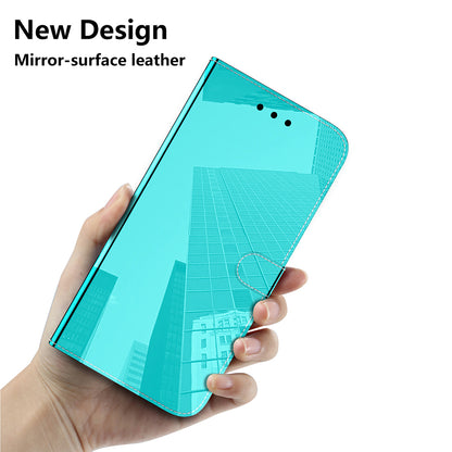 Mirror-like Surface Wallet Stand Leather Case for OnePlus 9 (EU / US Version)