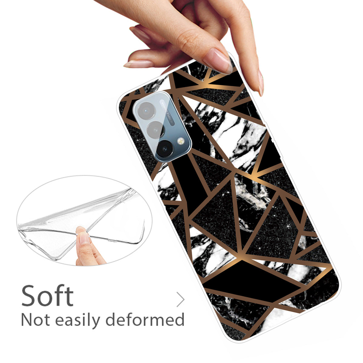 Marble Slim Shockproof TPU Soft Rubber Cover Phone Case for OnePlus Nord N200 5G