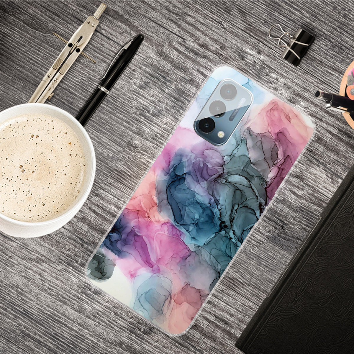 Marble Slim Shockproof TPU Soft Rubber Cover Phone Case for OnePlus Nord N200 5G