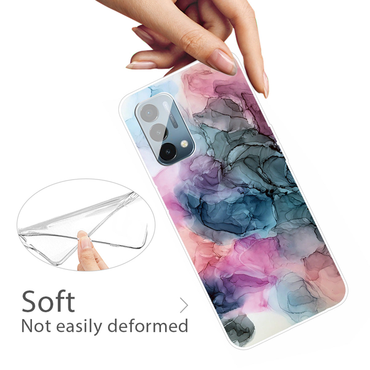 Marble Slim Shockproof TPU Soft Rubber Cover Phone Case for OnePlus Nord N200 5G