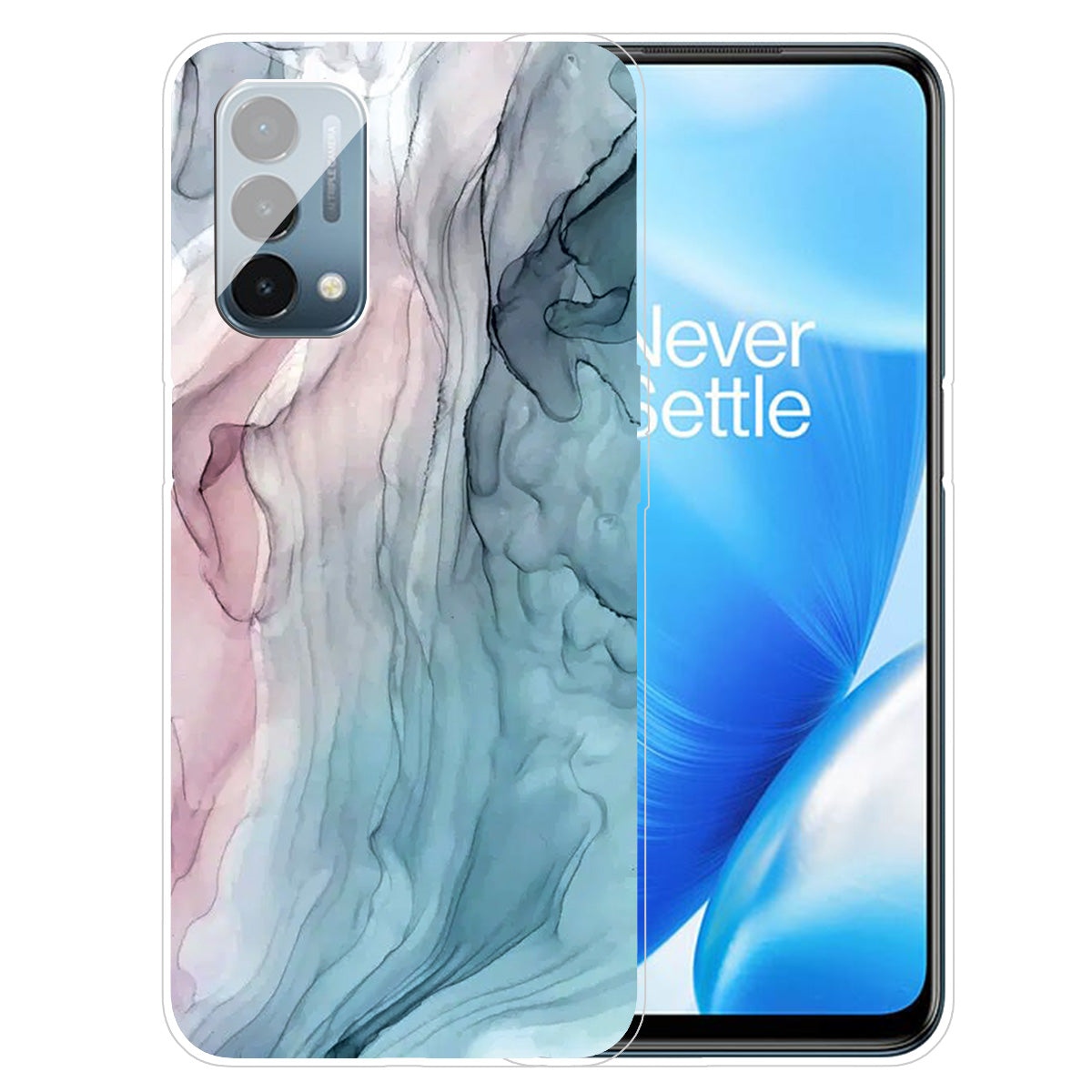 Marble Slim Shockproof TPU Soft Rubber Cover Phone Case for OnePlus Nord N200 5G