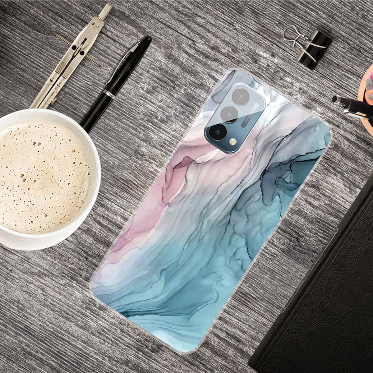 Marble Slim Shockproof TPU Soft Rubber Cover Phone Case for OnePlus Nord N200 5G