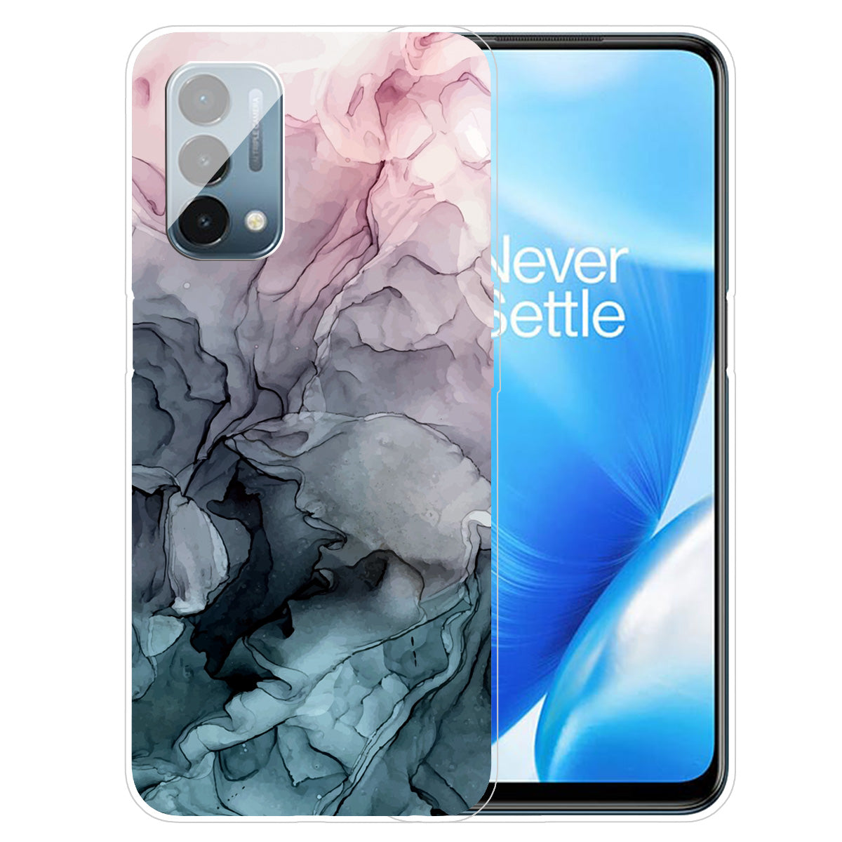 Marble Slim Shockproof TPU Soft Rubber Cover Phone Case for OnePlus Nord N200 5G