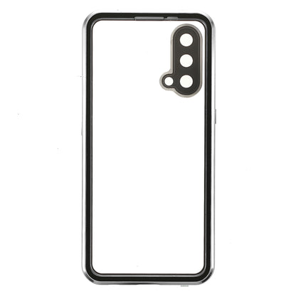 Double Side Tempered Glass Phone Case + Metal Frame with Lock Ultra Clear Cover for OnePlus Nord CE 5G