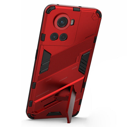 For OnePlus Ace 5G/10R 5G Dual-Layer TPU+PC Combination Shock Absorption Cover Kickstand Protective Phone Case