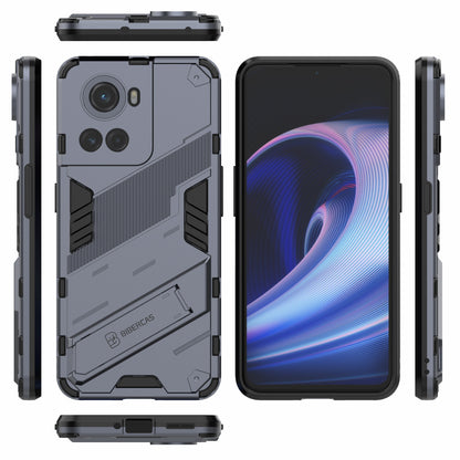 For OnePlus Ace 5G/10R 5G Dual-Layer TPU+PC Combination Shock Absorption Cover Kickstand Protective Phone Case