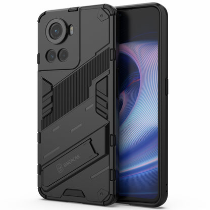 For OnePlus Ace 5G/10R 5G Dual-Layer TPU+PC Combination Shock Absorption Cover Kickstand Protective Phone Case