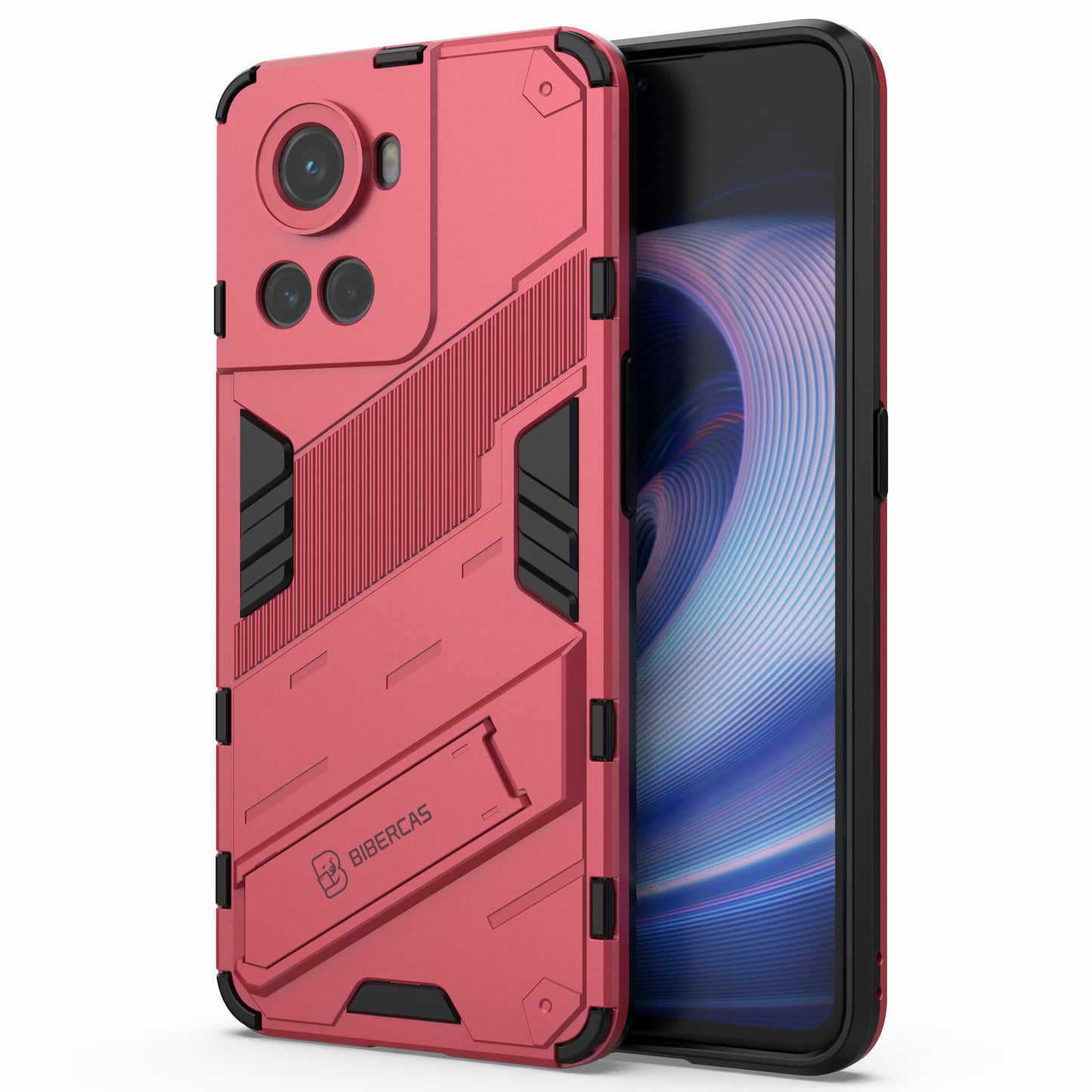 For OnePlus Ace 5G/10R 5G Dual-Layer TPU+PC Combination Shock Absorption Cover Kickstand Protective Phone Case