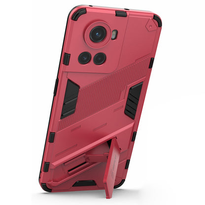 For OnePlus Ace 5G/10R 5G Dual-Layer TPU+PC Combination Shock Absorption Cover Kickstand Protective Phone Case