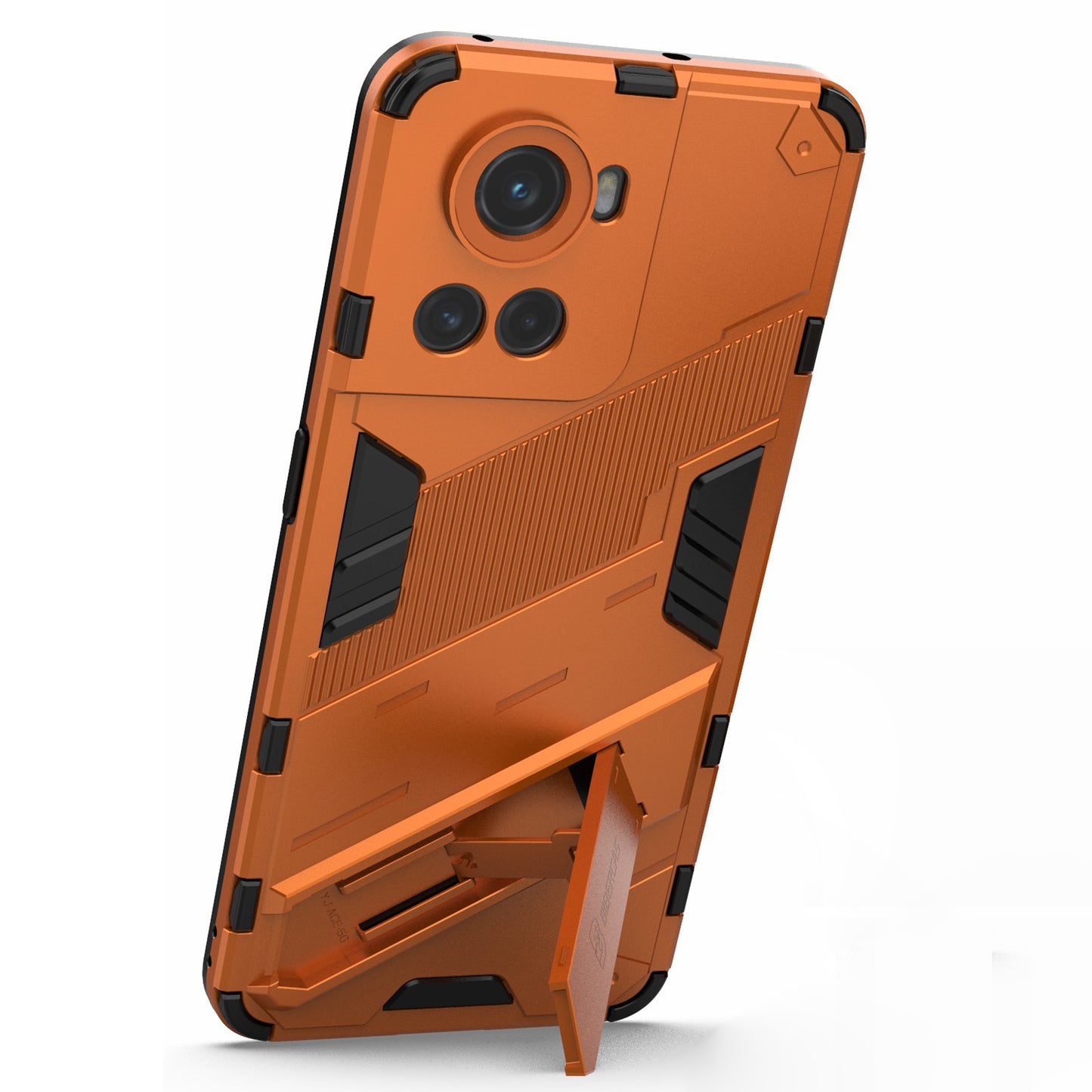 For OnePlus Ace 5G/10R 5G Dual-Layer TPU+PC Combination Shock Absorption Cover Kickstand Protective Phone Case