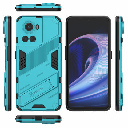 For OnePlus Ace 5G/10R 5G Dual-Layer TPU+PC Combination Shock Absorption Cover Kickstand Protective Phone Case