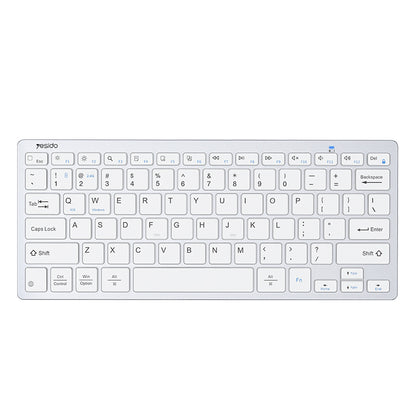 YESIDO KB11 78 Keys Portable Wireless Keyboard 2.4G Bluetooth Dual-mode Laptop Keyboard