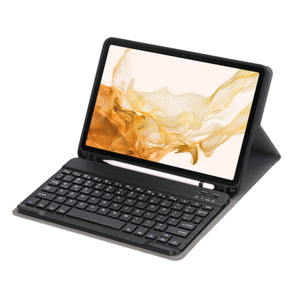 For Samsung Galaxy Tab S8 PU Leather+TPU Tablet Stand Case with Wireless Bluetooth Keyboard