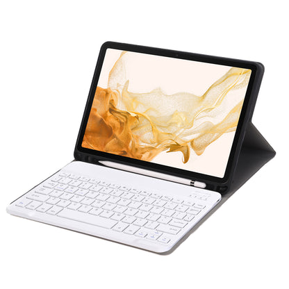 For Samsung Galaxy Tab S8 PU Leather+TPU Tablet Stand Case with Wireless Bluetooth Keyboard