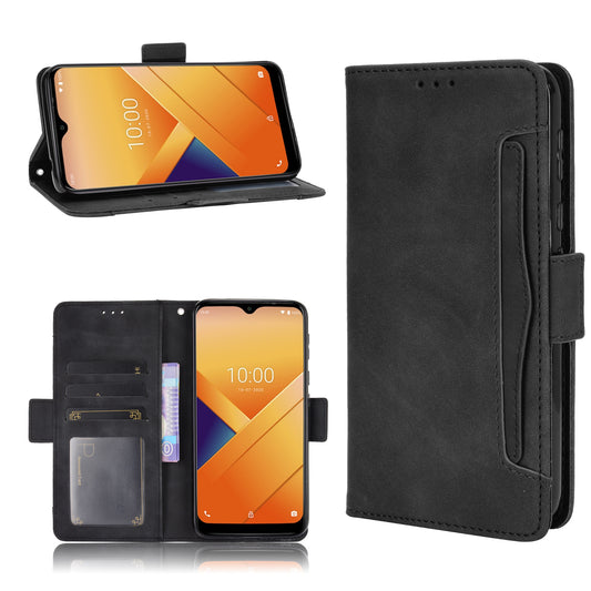 Multiple Card Slots Leather Wallet Mobile Phone Case for Wiko Y81