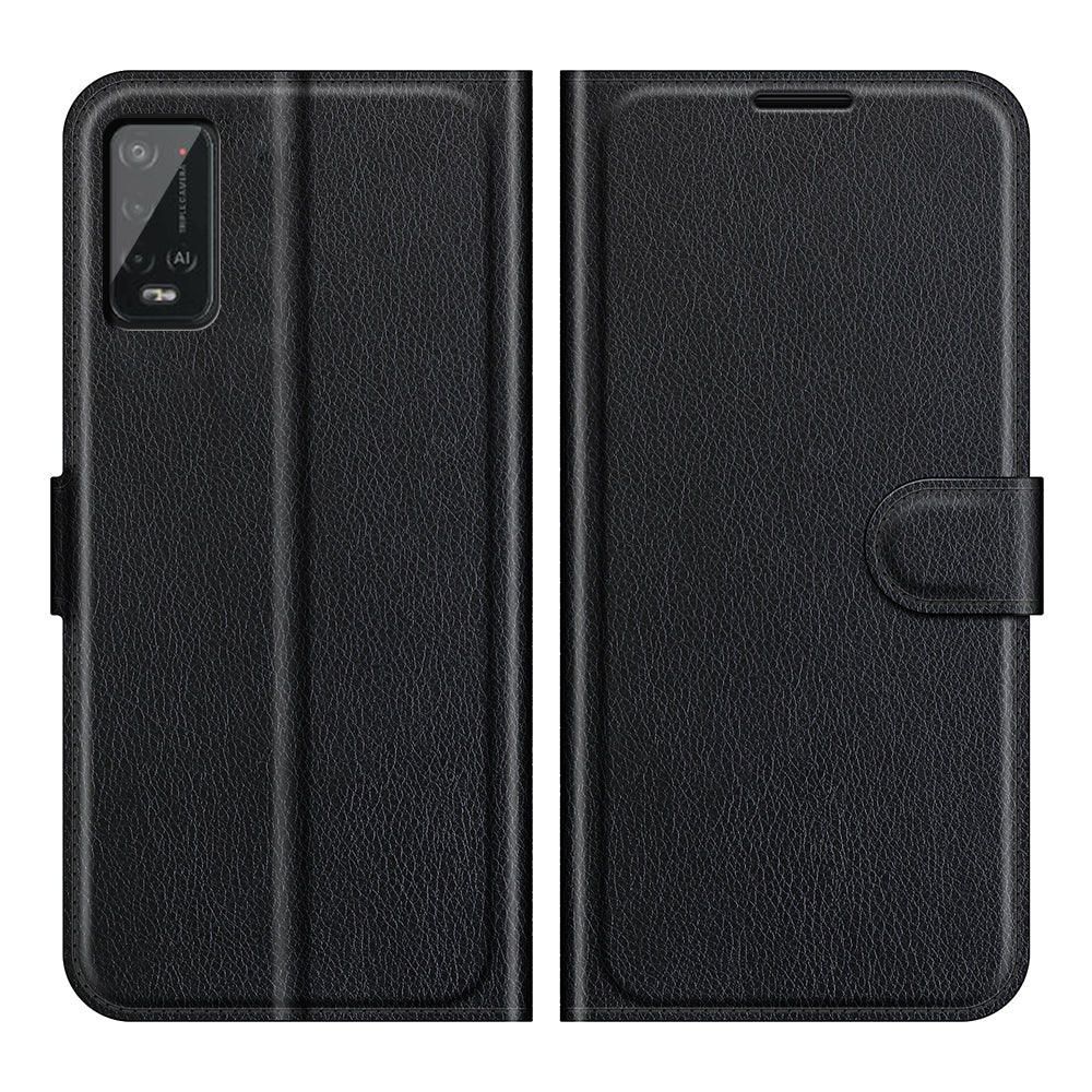 Litchi Skin Wallet Leather Stand Case for Wiko Power U20