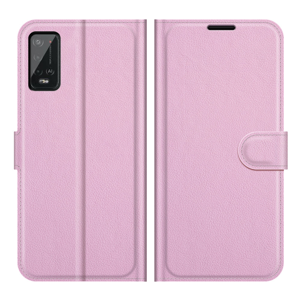 Litchi Skin Wallet Leather Stand Case for Wiko Power U20