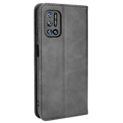 Magnetic Auto-absorbed Well-Protected Vintage Style Leather Wallet Design Phone Case Cover with Stand for Doogee N40 Pro