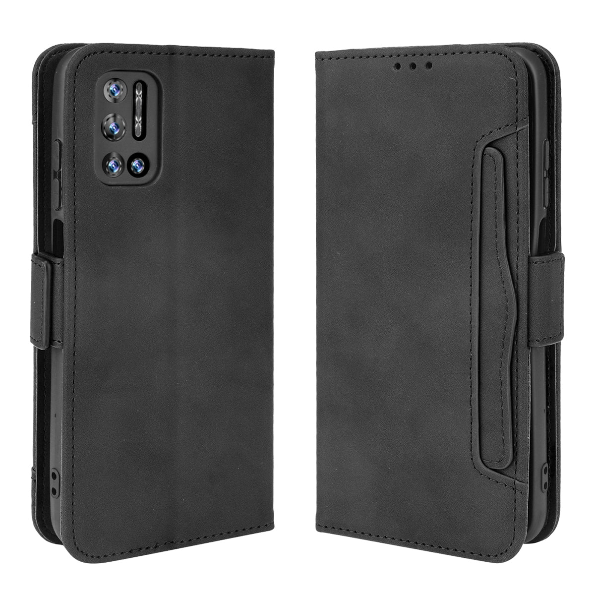 For Doogee N40 Pro Scratch Resistant Card Slot Design Flip Phone Protective Cover Leather Phone Wallet Stand Case