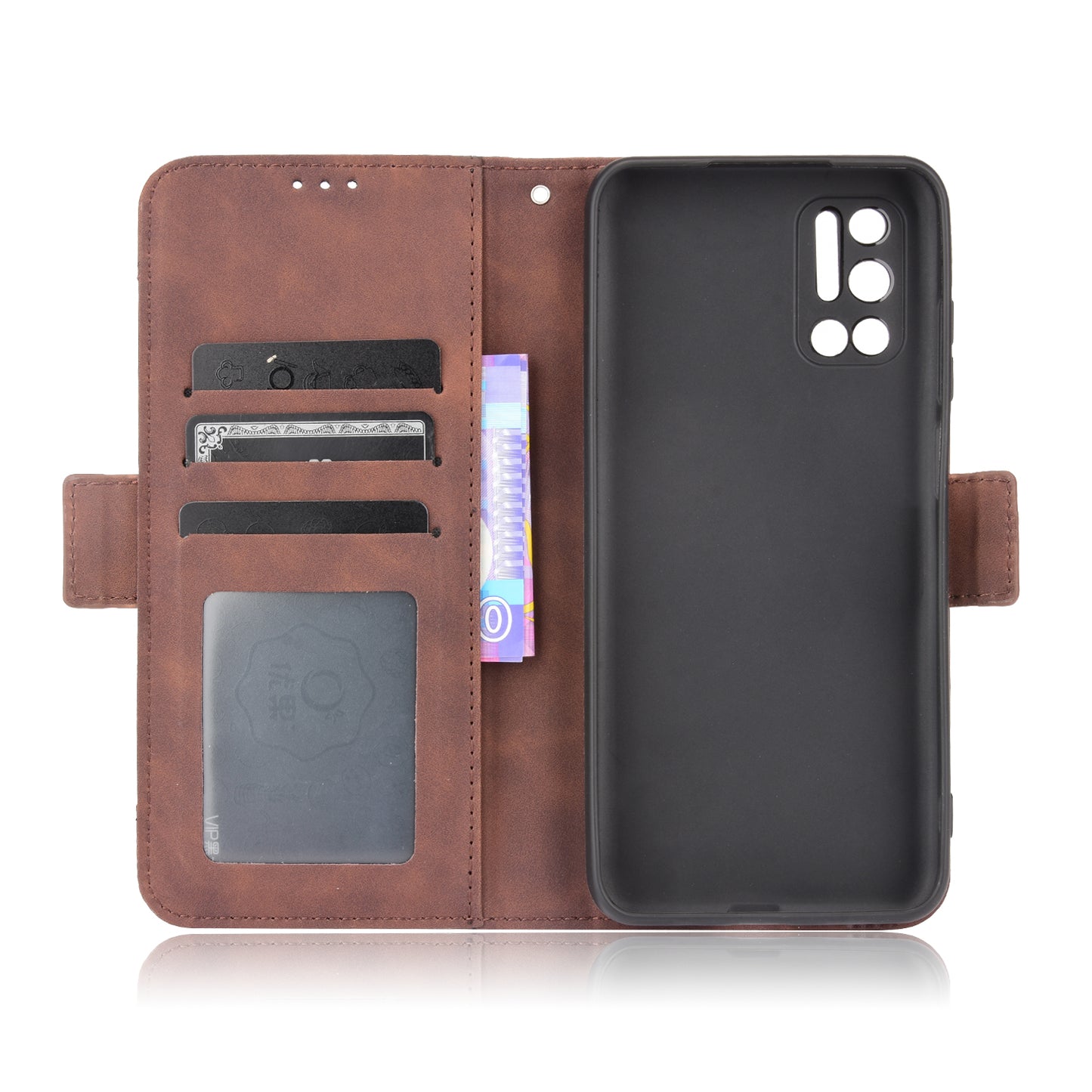 For Doogee N40 Pro Scratch Resistant Card Slot Design Flip Phone Protective Cover Leather Phone Wallet Stand Case