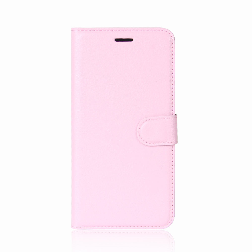 Litchi Skin Wallet Leather Magnetic Protective Cover for Nokia 8