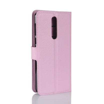 Litchi Skin Wallet Leather Magnetic Protective Cover for Nokia 8